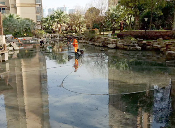 南安景观池淤泥清理